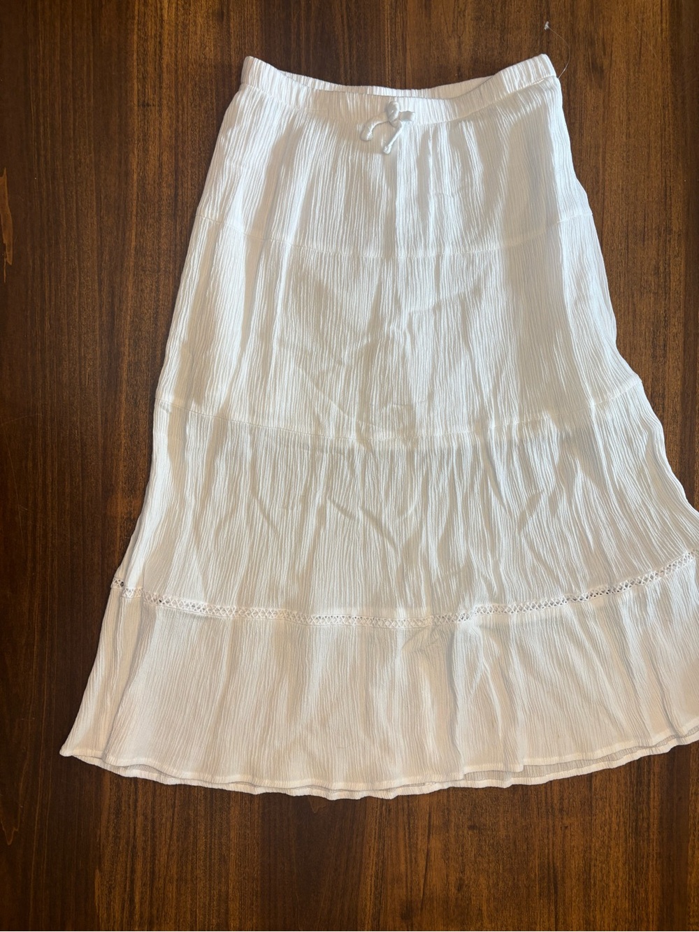 wonder nation girls large 10/12 White Maxi Skirt never worn